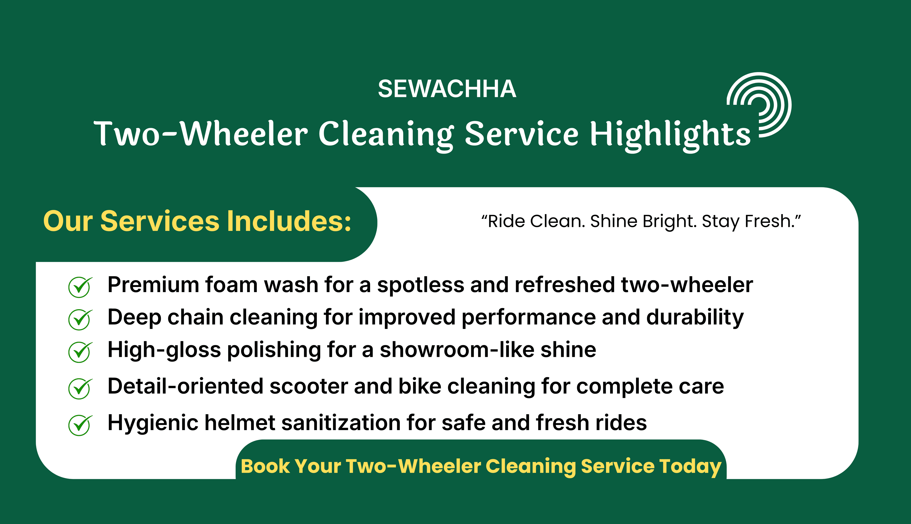 Two-Wheeler Cleaning Service