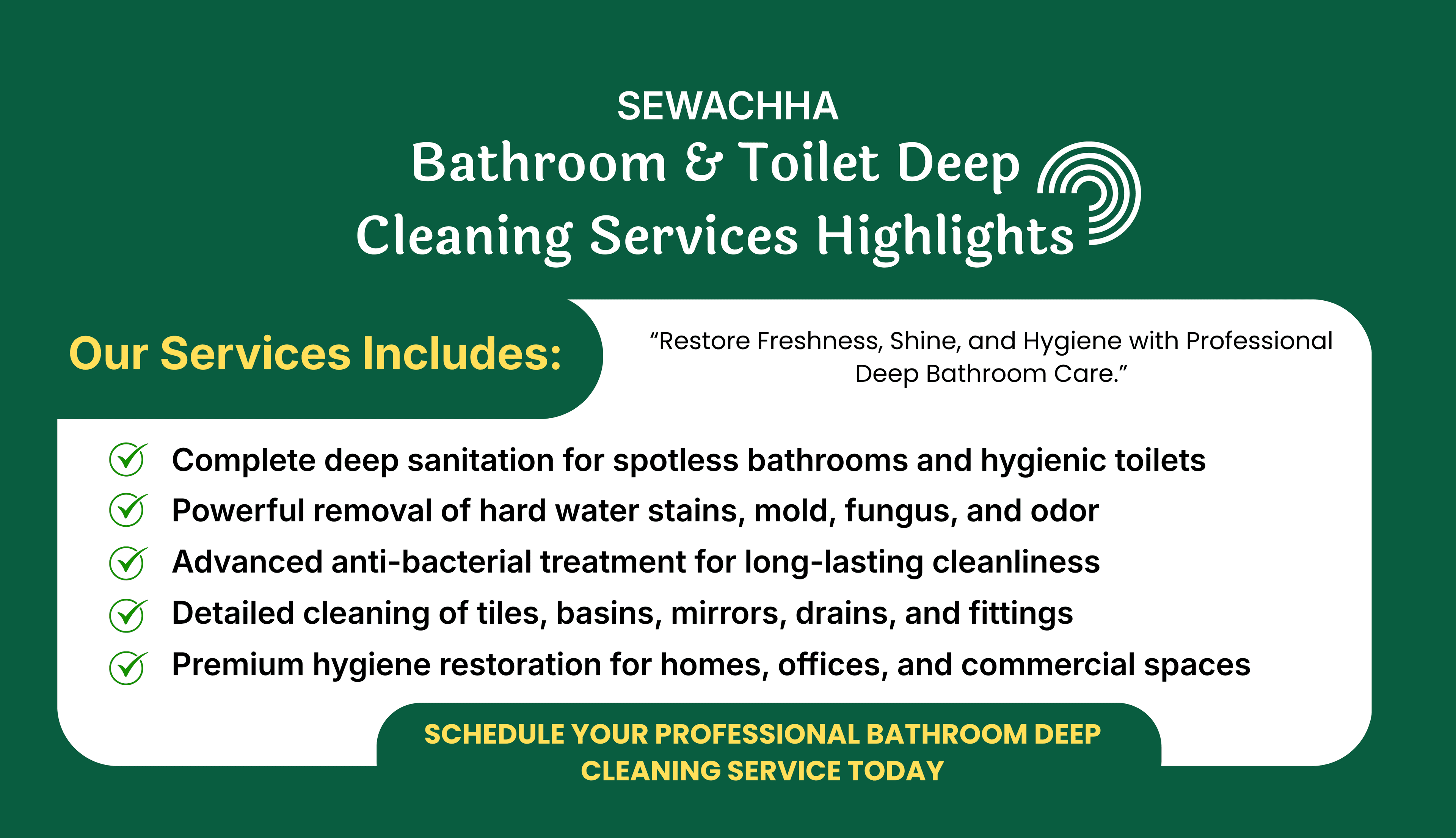 Bathroom & Toilet Deep Cleaning
